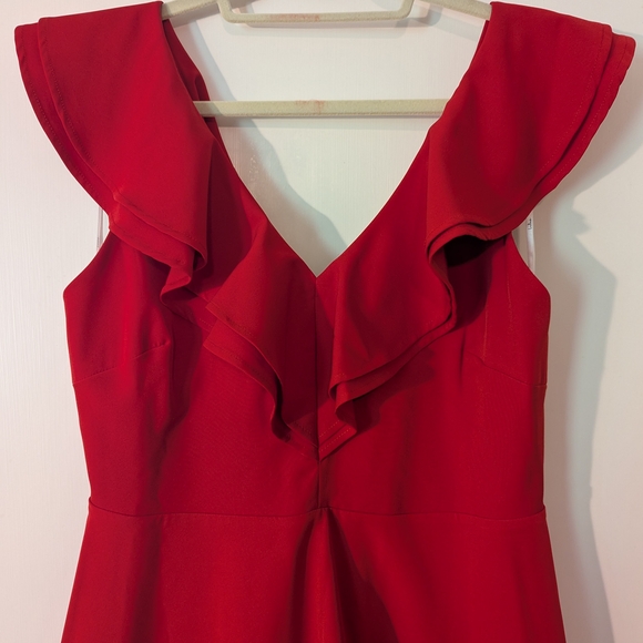 Lulu's Red Ruffled Mini Dress - Picture 2 of 5